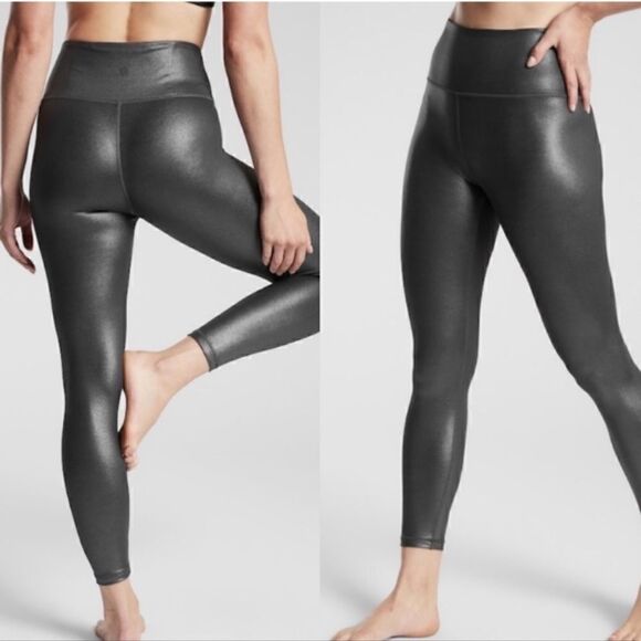 Athleta Elation High Rise Liquid Shimmer Legging in Black | SZ XSP - Picture 1 of 15